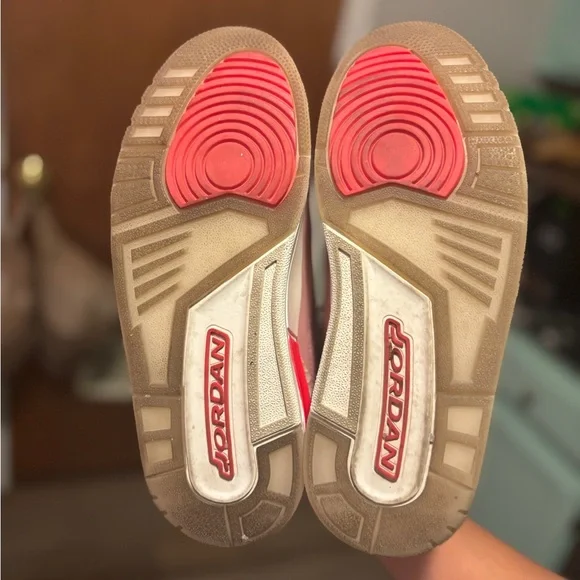 WOMENS AIR JORDAN RETRO 3 IN COLOR RUST PINK AND CRIMSON SAIL - Picture 4 of 9